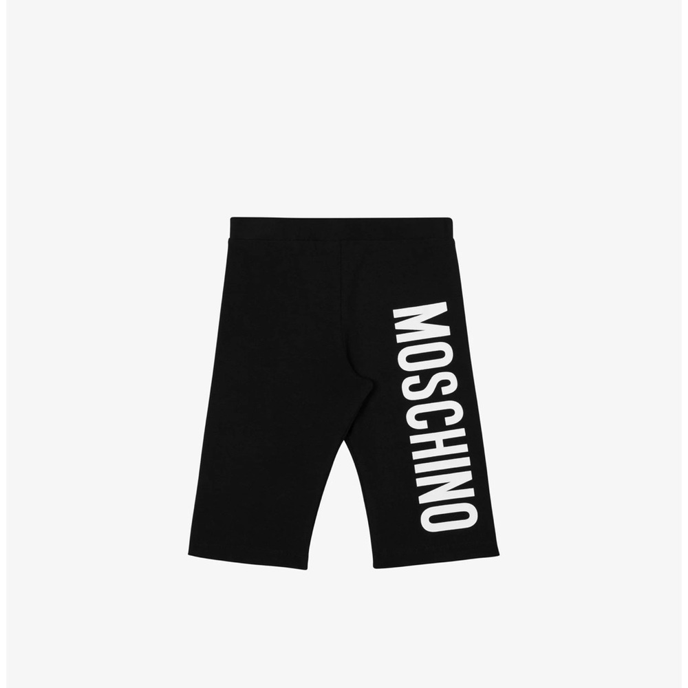 Moschino Black Shorts with Bold White Branding